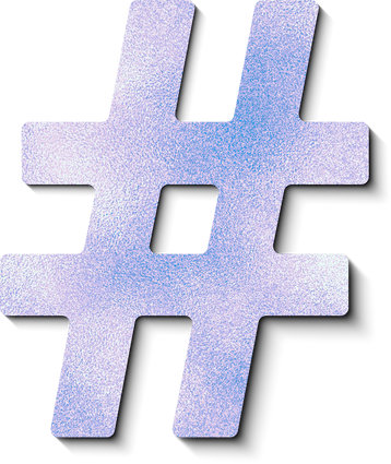 Holographic Hashtag Sign